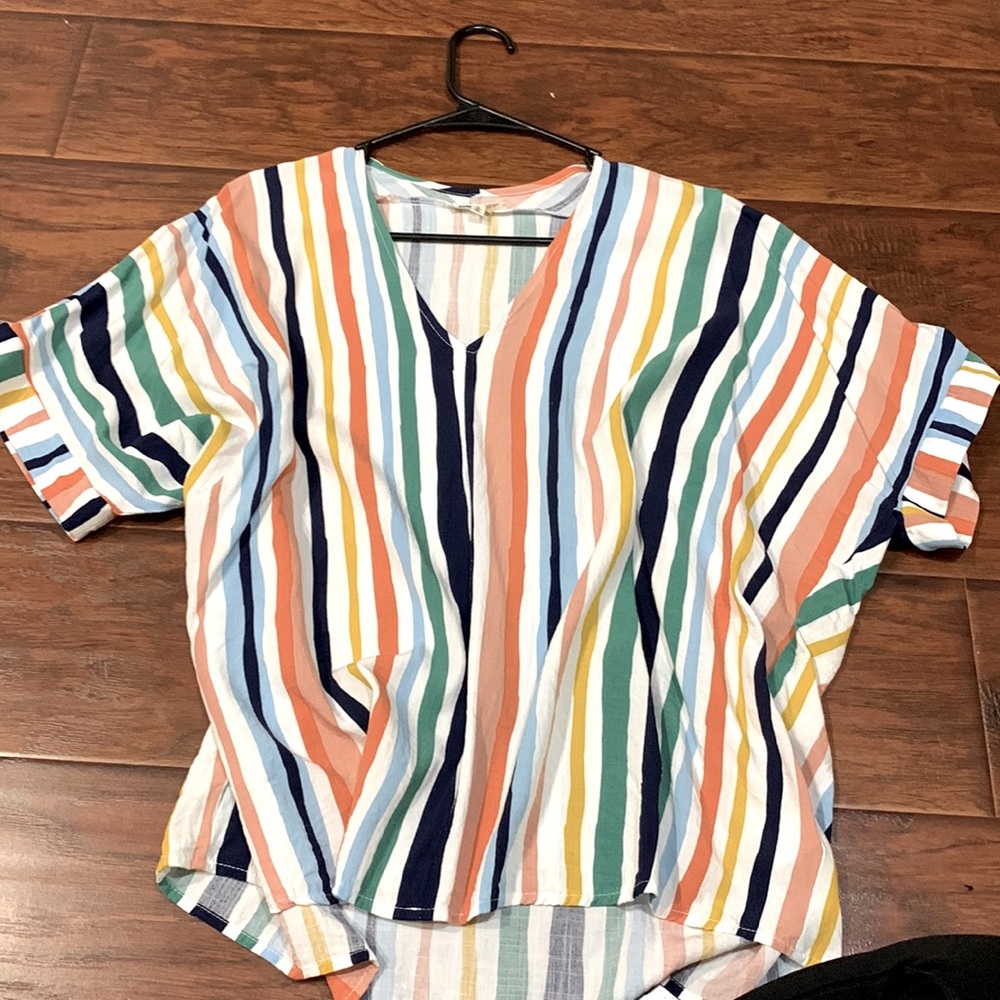 Striped oversized top